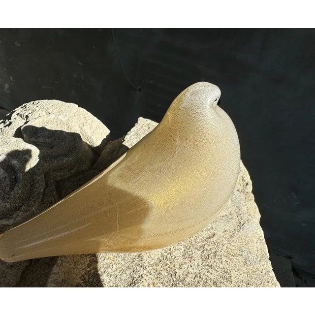 Venice Pigeon Figurine in Golden Glass from Barovier & Toso, 1950s For Sale - Image 10 of 18