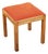 Wooden Stool with Red Seat Cushion from Horgenglarus For Sale