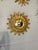 1970s Mid Century Modern Italian Florentine 20" Gilded Sunburst Wall Mirror For Sale - Image 16 of 18