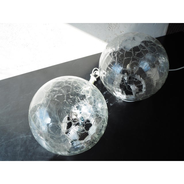 Mid-Century Globe Table Lamps, 1970s, Set of 2 For Sale - Image 12 of 14