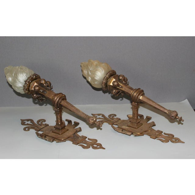 Gothic Wrought Iron Wall Sconces, 1890s, Set of 2 For Sale - Image 14 of 14