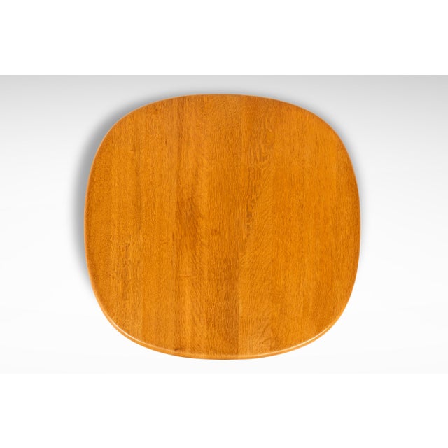Mid-Century Danish Modern Petite Pedestal Coffee Table in White Oak by Dyrlund, Denmark, C. 1960s For Sale - Image 12 of 18