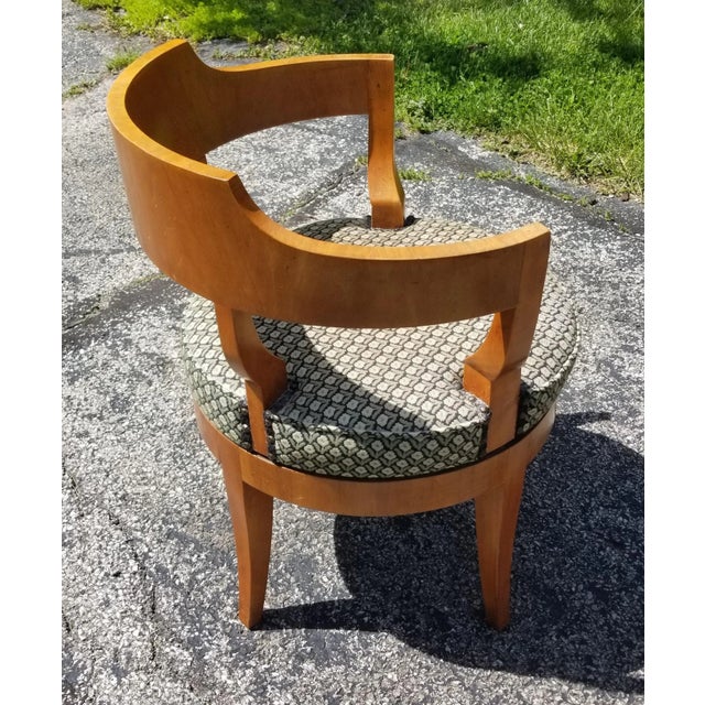 1950s Round Baker Swivel Chair For Sale - Image 4 of 7