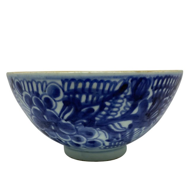 19th Century Chinese Blue & White Porcelain Bowl For Sale In Charleston - Image 6 of 6