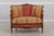 Vintage French Provincial Upholstered Love Seat Settee For Sale - Image 4 of 18