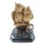 Martin Brothers Style Antique Victorian English Pottery Pair of Owls Figurine For Sale