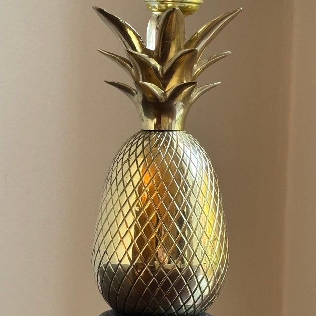 Brass Vintage Solid Brass Pineapple Task Lamp For Sale - Image 8 of 16