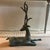 Rustic Vintage Patinated Brass Recumbent Deer Statue For Sale - Image 3 of 9