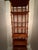 Tall & Narrow Rattan Bamboo Etagere Bookshelf With Iron Finials For Sale - Image 4 of 12