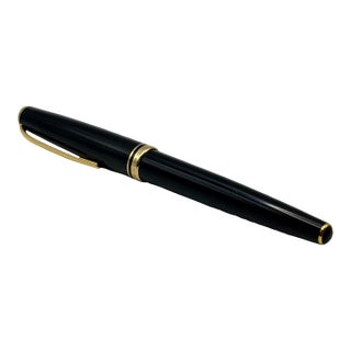 Montblanc Meisterstück Classique Black Resin Ballpoint Pen With Gold Trim, Germany For Sale