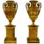 19th Century Gilded Bronze Fluted Vases on Plinth, Italy, Set of 2 For Sale - Image 6 of 6