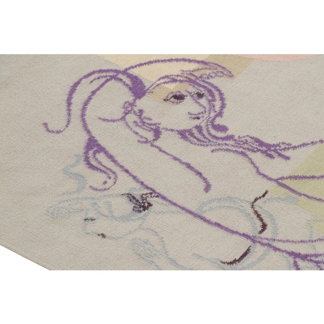 Signed Vintage Portuguese Tapestry With Romantic Pictorial, From Rug & Kilim For Sale In New York - Image 6 of 8