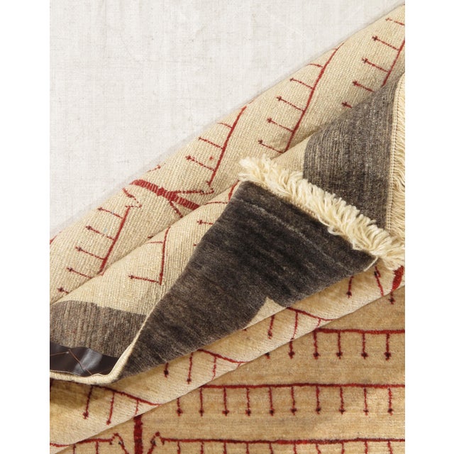 Vintage Hand-Knotted Persian Gabbeh Rug 3'5" X 4'10" For Sale In Washington DC - Image 6 of 7