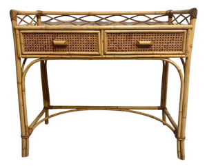 Bamboo Dressing Table with Gallery Top
