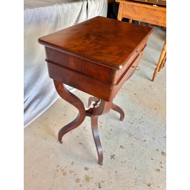 Found in the South of France, this 18th Century French Walnut Writing Work Table dates back to the late 1800's. The piece...