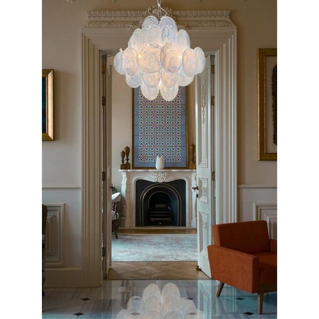 Italian Murano Glass Disc Chandeliers, 1990, Set of 2 For Sale - Image 14 of 15