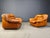 Mid-Century Italian Leather Sofa Set by Ercole Biella for Grappeggia, 1970s, Set of 2 For Sale - Image 6 of 12