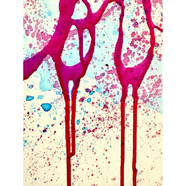 Original “Love” Drip Pop Art Painting by Arlene Carr For Sale In New York - Image 6 of 6