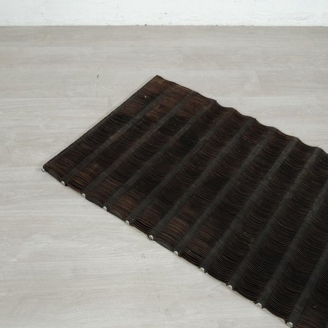 Steel and Leather Doormat from Arte & Cuoio, Italy, 1980s For Sale - Image 6 of 15