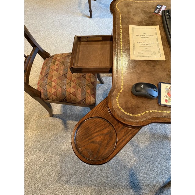 Mid Century Games Table by Baker Furniture c.1970s Fine games table with extending drink trays at each corner. These can...