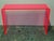 Plastic Neon Pink Lucite Console Table For Sale - Image 7 of 9