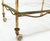 Charles Hollis Jones Midcentury Italian Gold Gilt Metal Rope and Tassels Glass Top Bar Tea Cart Wheel For Sale - Image 4 of 10
