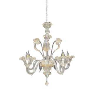 Vintage Murano Glass Chandelier, 1980s For Sale