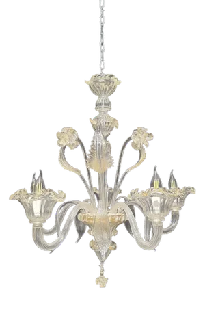 Vintage Murano Glass Chandelier, 1980s