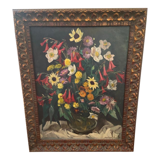 Antique Floral Still Life Painting For Sale