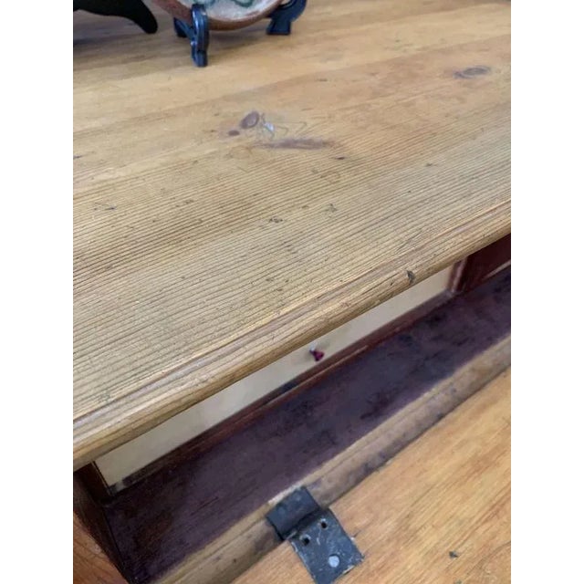 Swedish Pine Secretaire with Iron Side Handles For Sale - Image 13 of 18