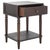 Wood Siobhan Accent Table with Storage Drawer in Walnut For Sale - Image 7 of 9