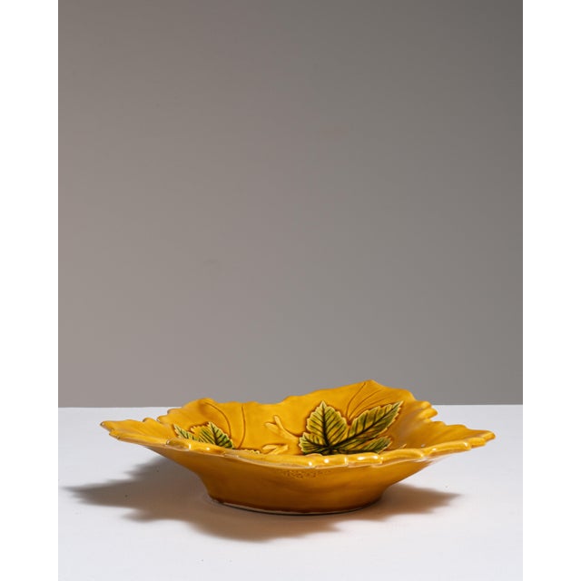 1960s France Gold Ceramic Leaf Dish For Sale In Greensboro - Image 6 of 15