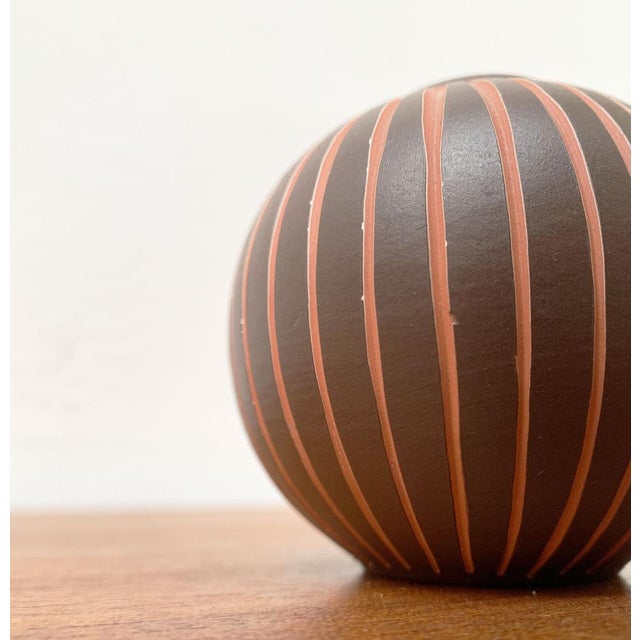 Brown Mid-Century German Wormser Terra-Sigillata Pottery Vase, 1960s For Sale - Image 8 of 17