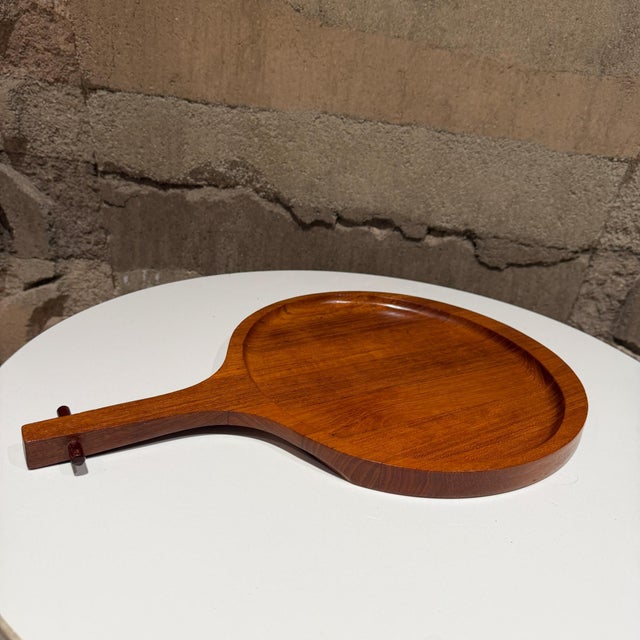 Wood Ernest Sohn Serving Tray Siamese Teak Wood Mandalay Danish Modern For Sale - Image 7 of 10