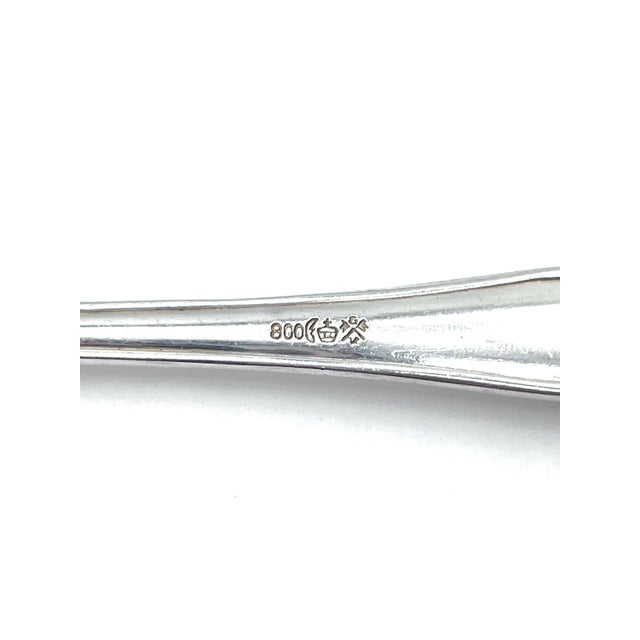 Metal Model 122 Fish Cutlery Service in 800 Silver with Egyptian Decor from Gebrüder Köberlin, 1905, Set of 12 For Sale - Image 7 of 14