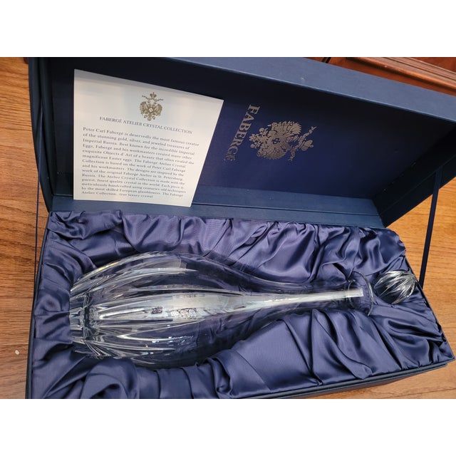 Contemporary Late 20th Century Faberge Crystal Decanter For Sale - Image 3 of 9