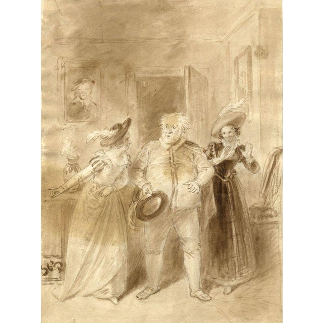 John Masey Wright OWS, Figures, 1800s, Graphite Drawing For Sale - Image 4 of 4