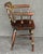 American American Ebonized Captain's Chair With Federal Style Fruitful Bounty Basket For Sale - Image 3 of 16