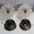 Mid 20th Century Vintage Art Deco Frosted Melon Glass Flush Mount Lights - Pair For Sale - Image 5 of 7