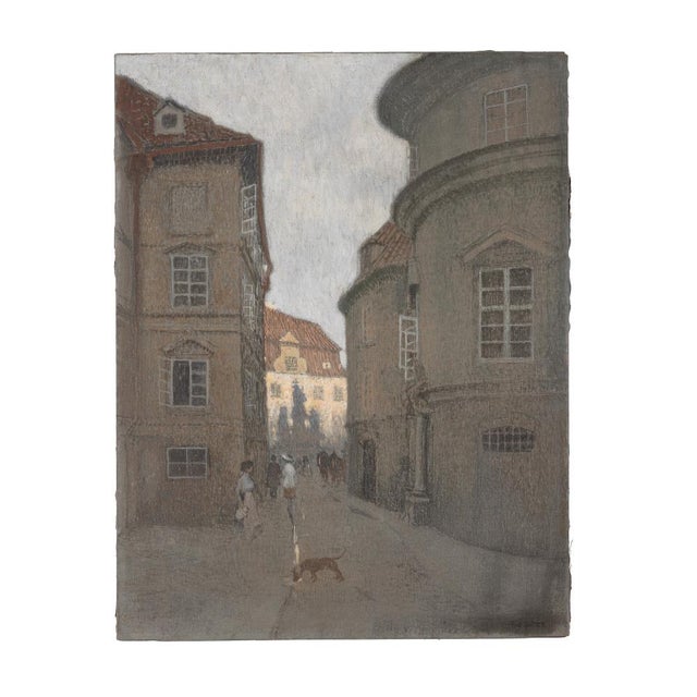 Rudolf Quittner, The Last Rays of Sun, 1903, Oil on Canvas, in Good conditions. Designed 1890 to 1919 This piece has an...