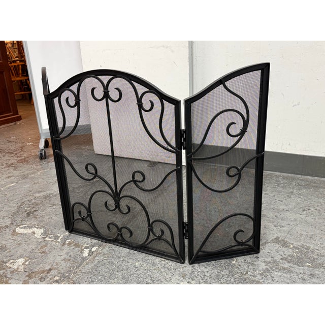 Vintage Spanish Style Fireplace Screen For Sale - Image 4 of 12