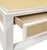 Contemporary Matthew Izzo Home - Locklin Matte White Lacquer and Natural Grasscloth Coffee Table With Two Hidden Drawers For Sale - Image 3 of 4