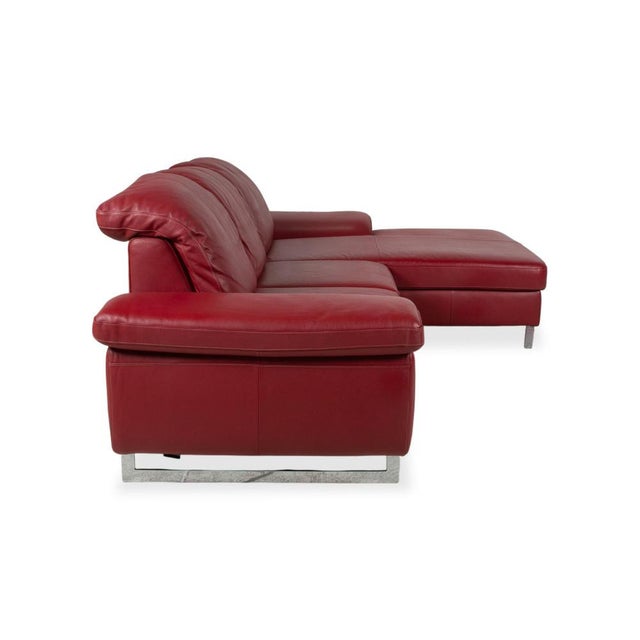 Red Leather Corner Sofa from Willi Schillig For Sale - Image 14 of 18