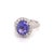 Tanzanite Diamond Ring 14k White Gold 5.30 TCW Certified For Sale - Image 12 of 18