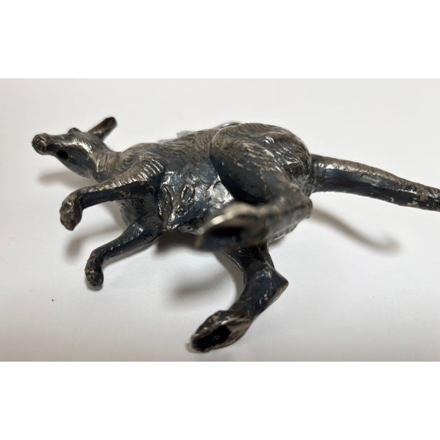 Japanese Figural Kangaroo Tabletop Lighter, Cast Metal, Circa 1960 For Sale - Image 13 of 15