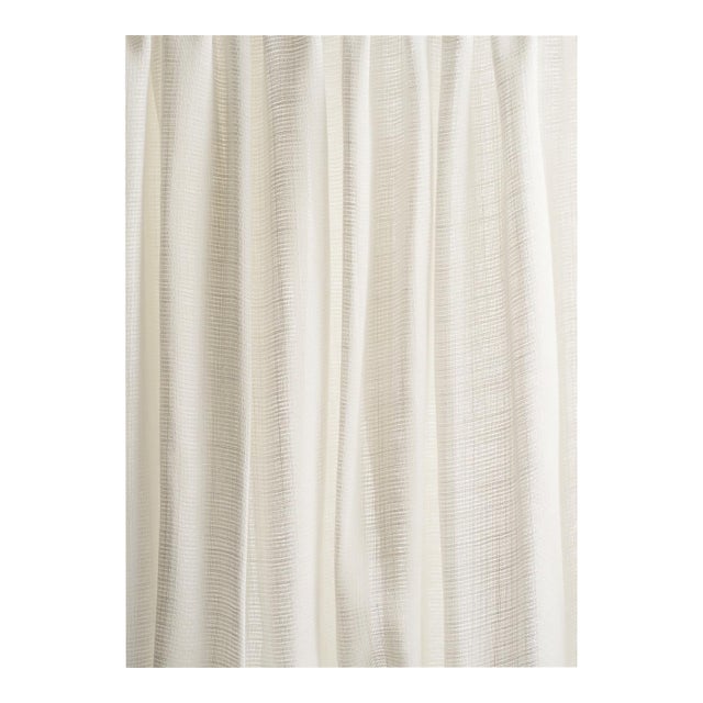 SAMPLE - Schumacher Great Basin Sheer Fabric In White For Sale