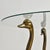 Hollywood Regency Vintage Brass Swan Coffee Table With Round Glass Top For Sale - Image 3 of 14
