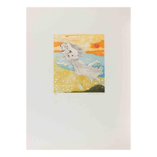 Normanno Soscia, Couple in the Air, Etching, 1980 For Sale