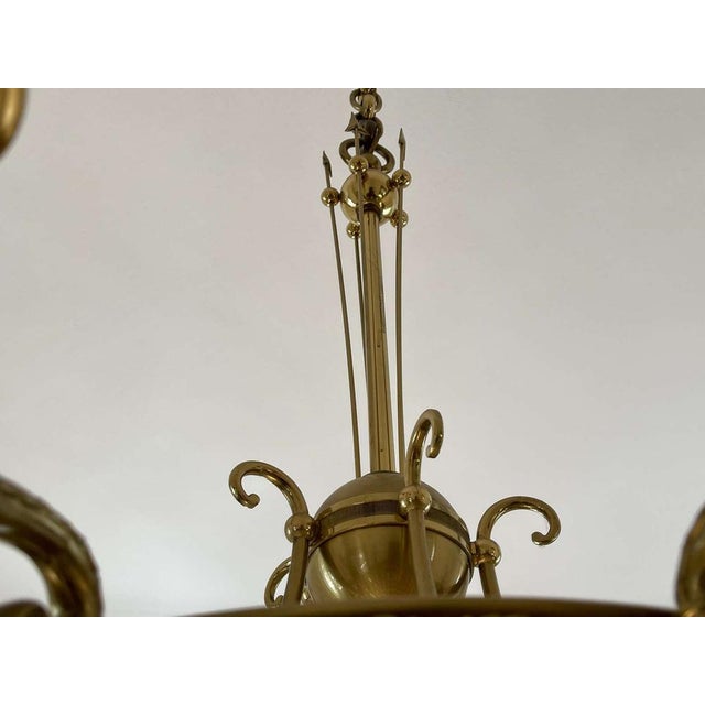 10-Light Chandelier in Bronze and Cut Crystal, 1960s For Sale - Image 9 of 14