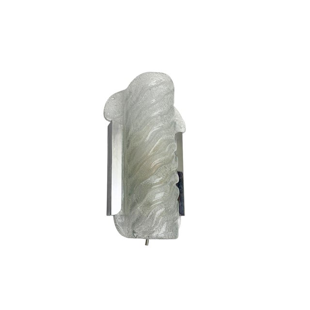 Wall Light in Chrome and Textured Murano Glass from Kaiser-Leuchten, 1970s For Sale - Image 10 of 10